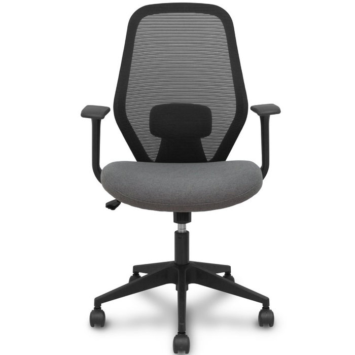 FORÖL Ergo529 Silla de oficina con mecanismo basculante, gris y negro